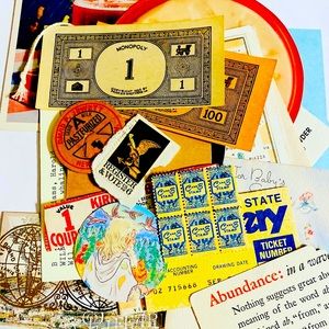 COPY - 50 Vintage Paper Ephemera Bundle Kit Junk …